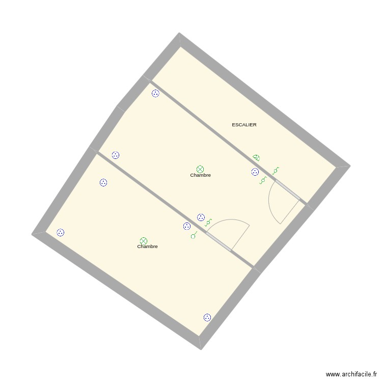 VALCARCE-1ER. Plan de 3 pièces et 29 m2