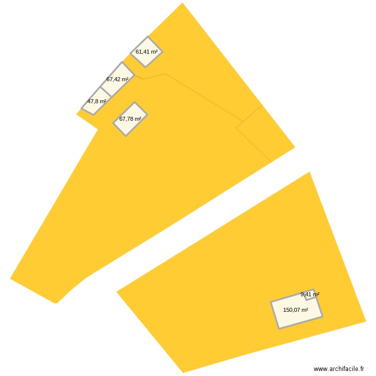 Abri de stockage. Plan de 6 pièces et 404 m2