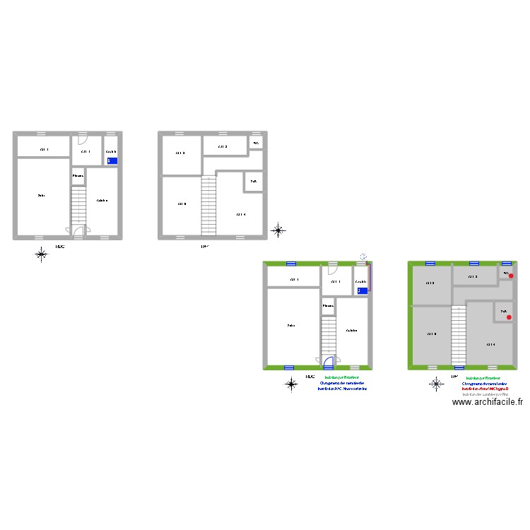 maison fatima . Plan de 12 pièces et 175 m2