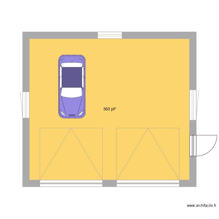 mon garage. Plan de 1 pièce et 33 m2