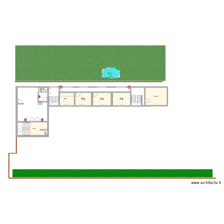 École GOZÉE. Plan de 7 pièces et 24 m2