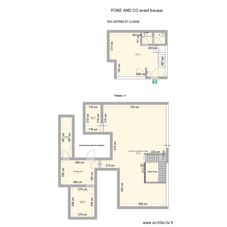 poke and co Avant travaux 1.1. Plan de 14 pièces et 252 m2