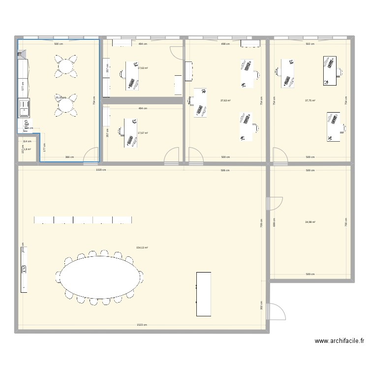 LPSD. Plan de 8 pièces et 337 m2