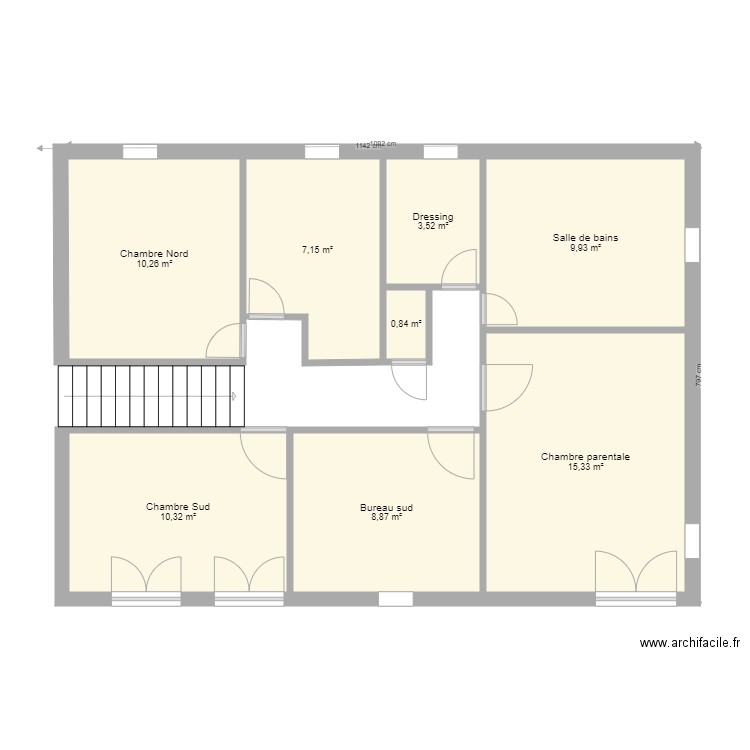 Plan limonest 1. Plan de 8 pièces et 66 m2