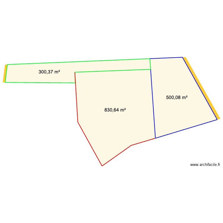 lazzarini terrain detache. Plan de 3 pièces et 1631 m2