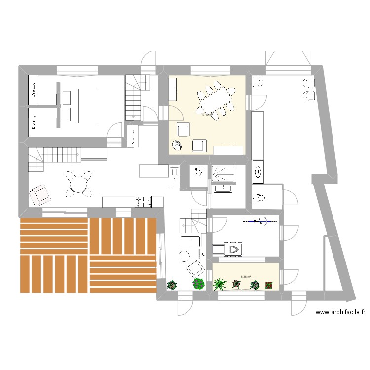 Maison Eichwald 1. Plan de 2 pièces et 23 m2