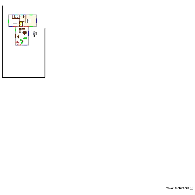 RDC T NIMANIA. Plan de 2 pièces et 32 m2