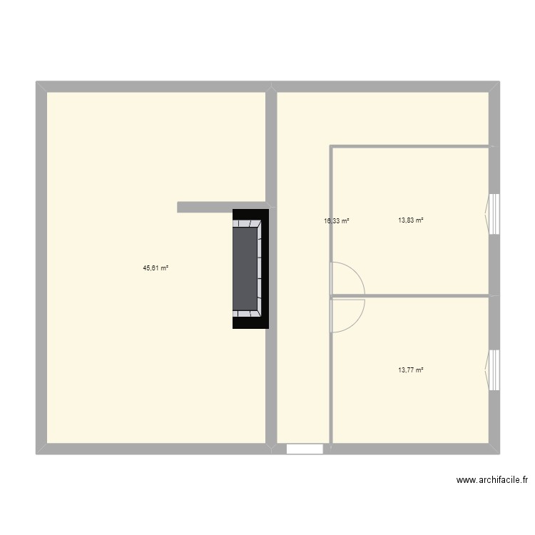 maison. Plan de 4 pièces et 90 m2