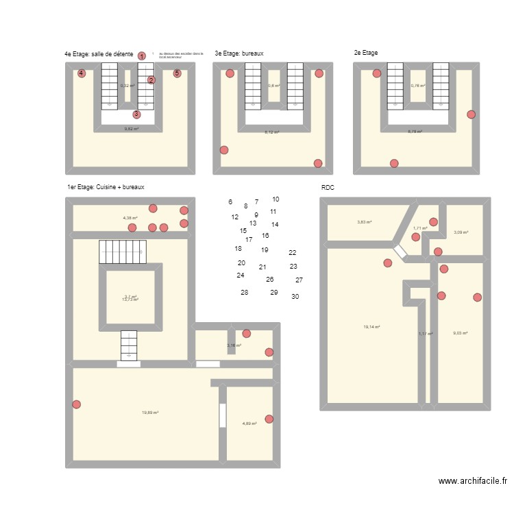 ETEAMSYS. Plan de 18 pièces et 122 m2