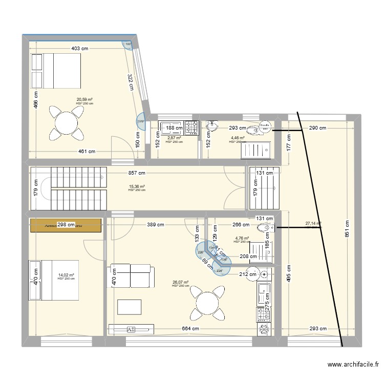 14 grand place - RDC-v2. Plan de 8 pièces et 115 m2