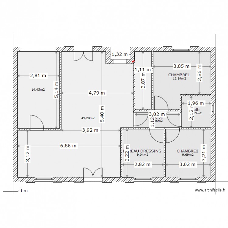 cotation simple n2. Plan de 0 pièce et 0 m2