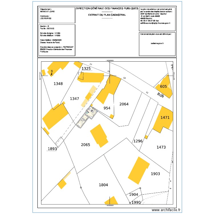 Garage 2. Plan de 3 pièces et 74 m2