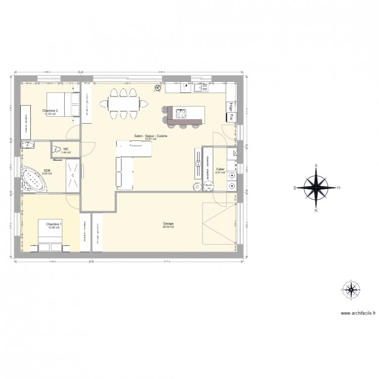 Maison Maman modif. Plan de 0 pièce et 0 m2