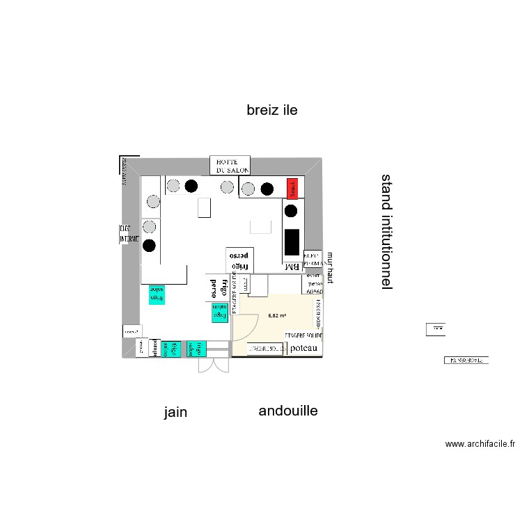 salon2025 6par6 vers2. Plan de 1 pièce et 7 m2