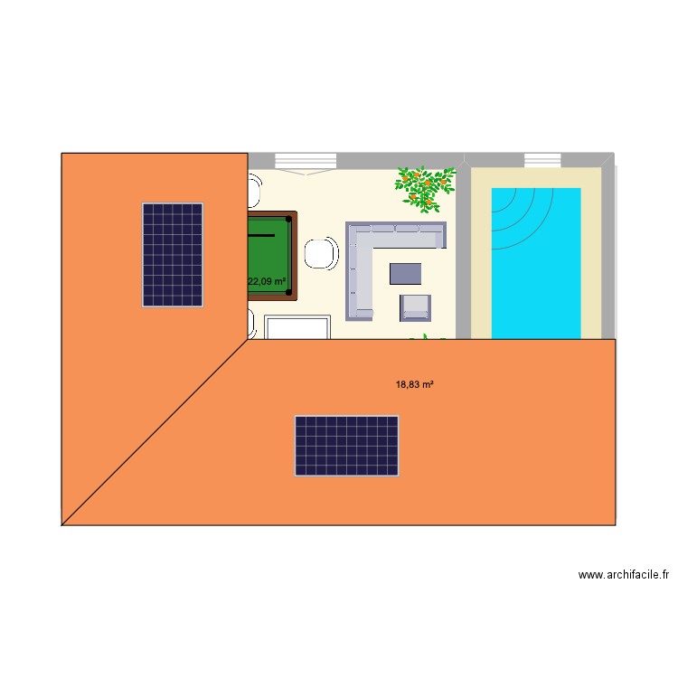 cave 2. Plan de 5 pièces et 83 m2