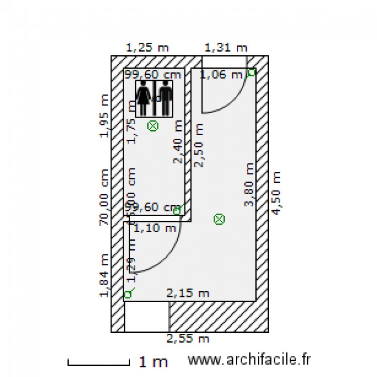 wc bas. Plan de 0 pièce et 0 m2