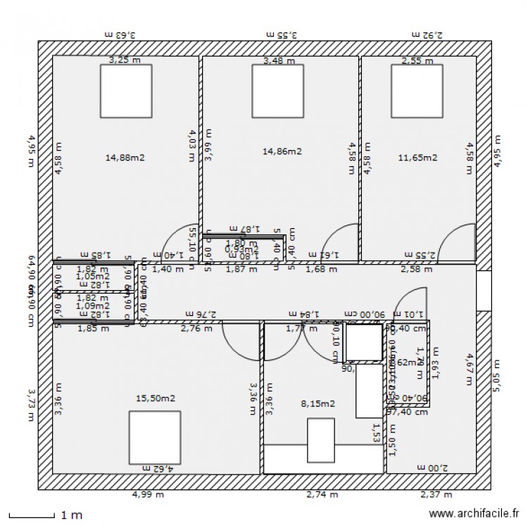 etage petite maison. Plan de 0 pièce et 0 m2