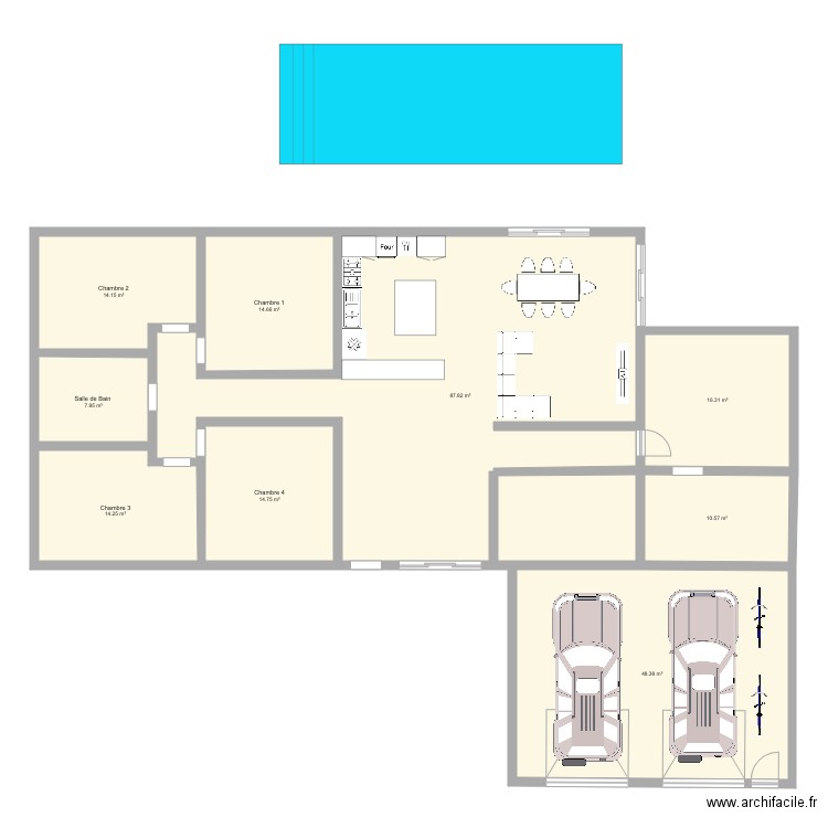 Maison 1. Plan de 0 pièce et 0 m2