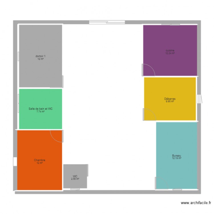 plan 2d. Plan de 0 pièce et 0 m2