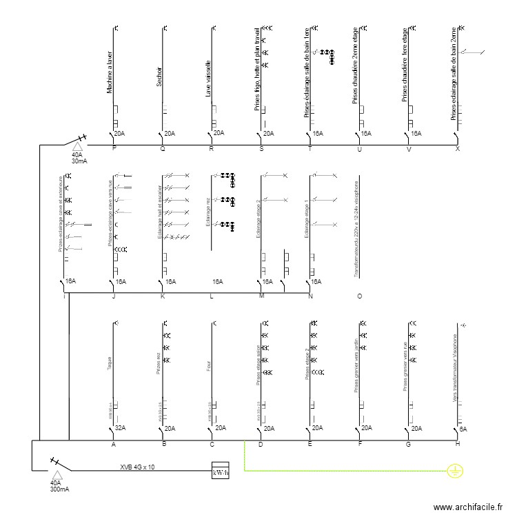 Schema unifilairee1125125. Plan de 0 pièce et 0 m2