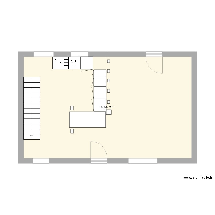 Plan cuisine gauche 1. Plan de 0 pièce et 0 m2