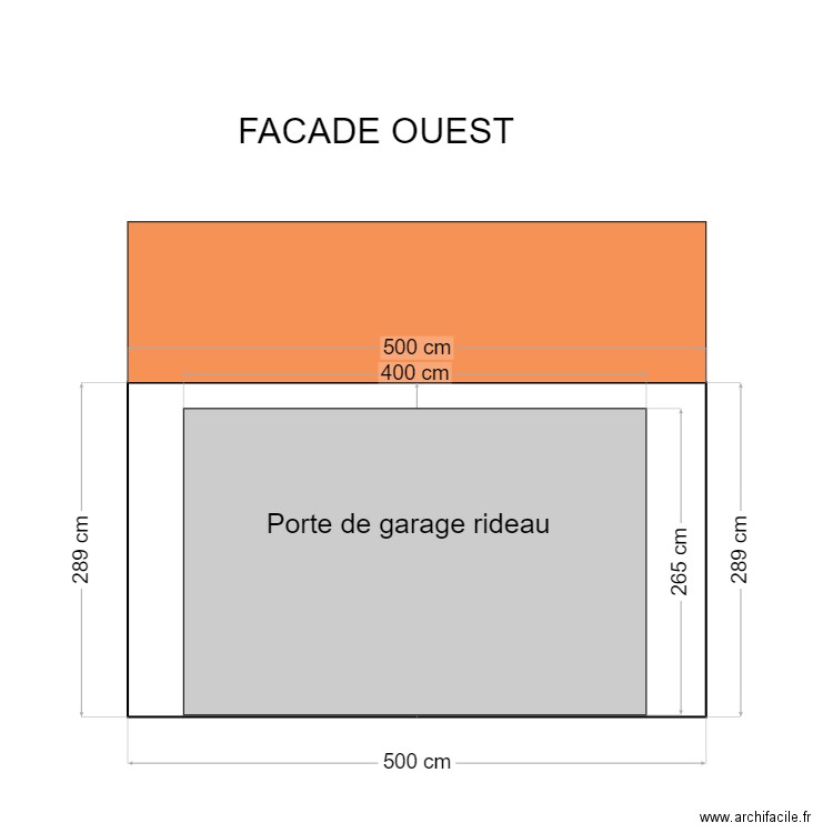 FACADE OUEST GARAGE. Plan de 0 pièce et 0 m2