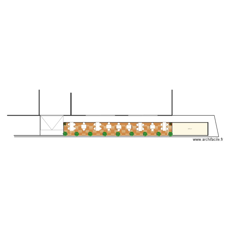 bar. Plan de 0 pièce et 0 m2