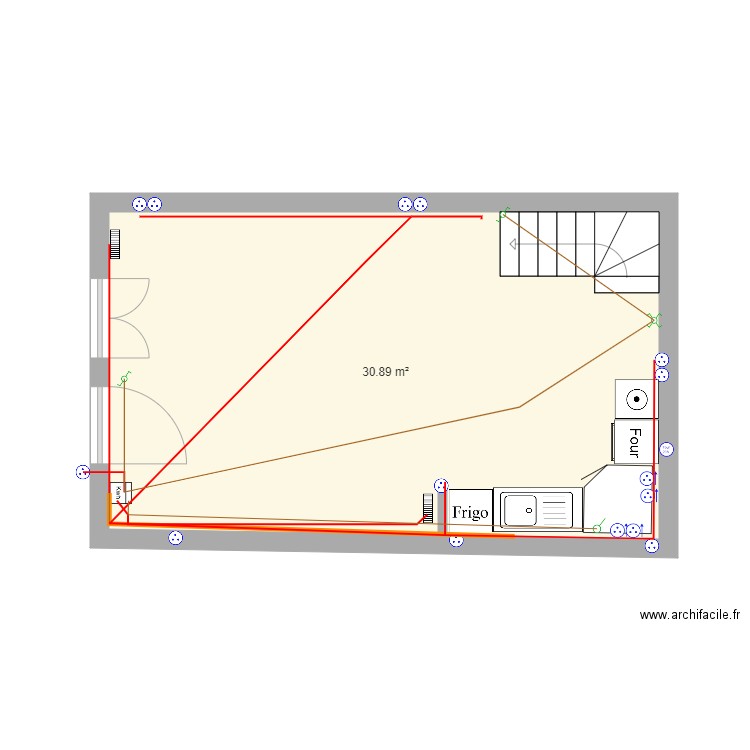 elecricité bas. Plan de 0 pièce et 0 m2