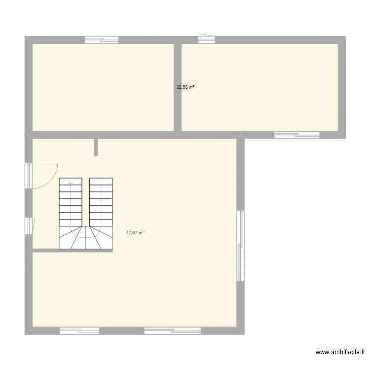 Maison Montauroux. Plan de 2 pièces et 80 m2