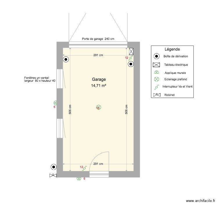 Garage. Plan de 0 pièce et 0 m2