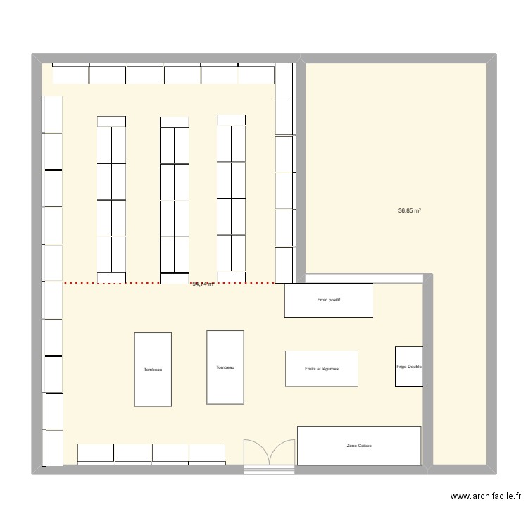 Ste Suzanne Veliama. Plan de 2 pièces et 132 m2