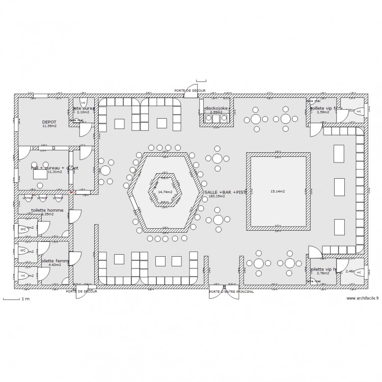 ma boite de nuit . Plan de 0 pièce et 0 m2