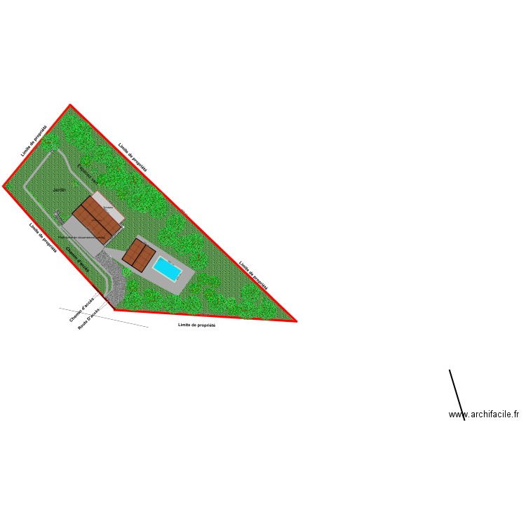 Plan de masse. Plan de 0 pièce et 0 m2