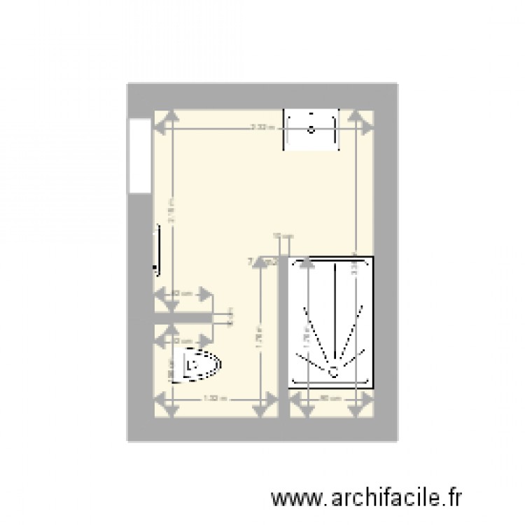 Salle de Bain 1. Plan de 0 pièce et 0 m2