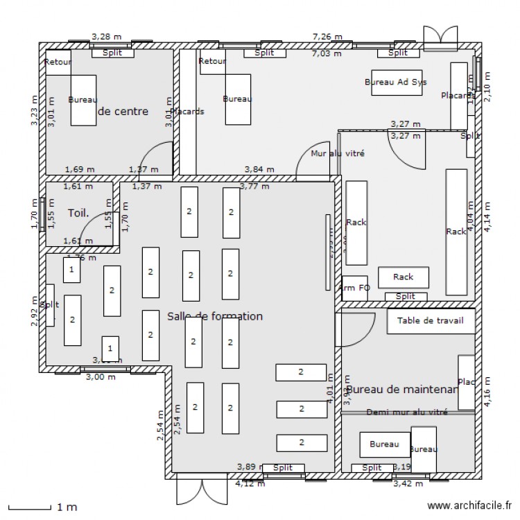 Date_Center aménagé. Plan de 0 pièce et 0 m2