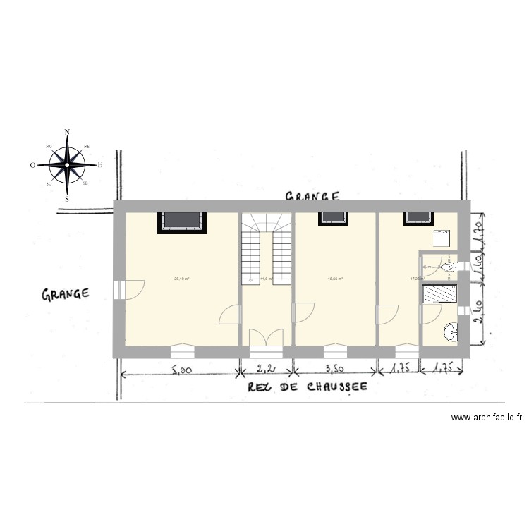 Maison a rénover. Plan de 0 pièce et 0 m2