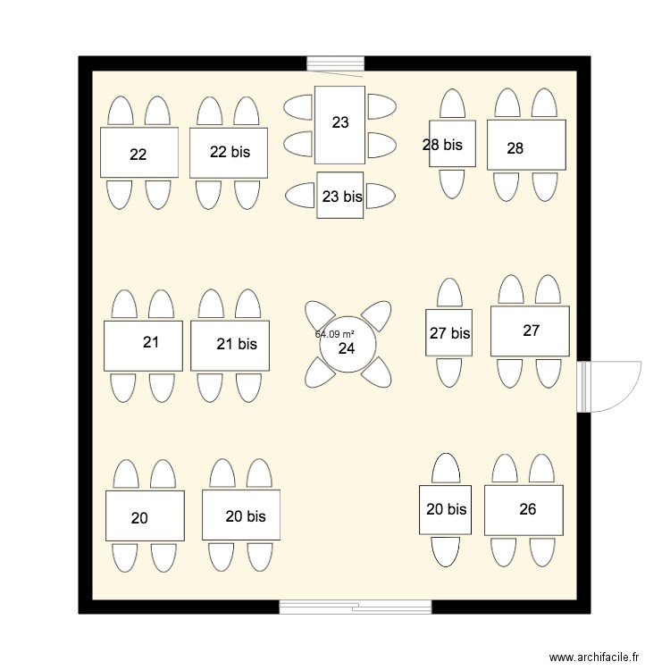 Restaurant Agadir Salle3. Plan de 0 pièce et 0 m2