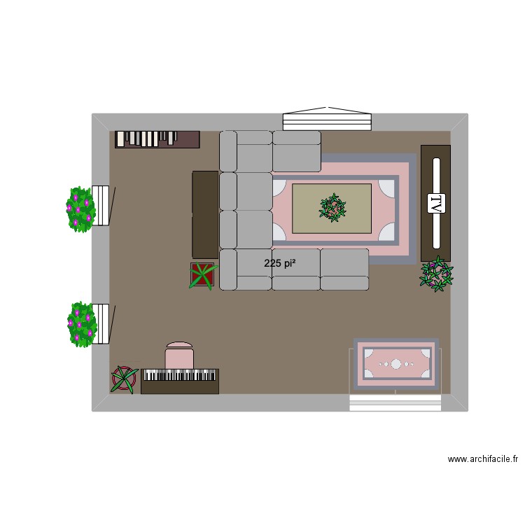 salon(test). Plan de 1 pièce et 21 m2