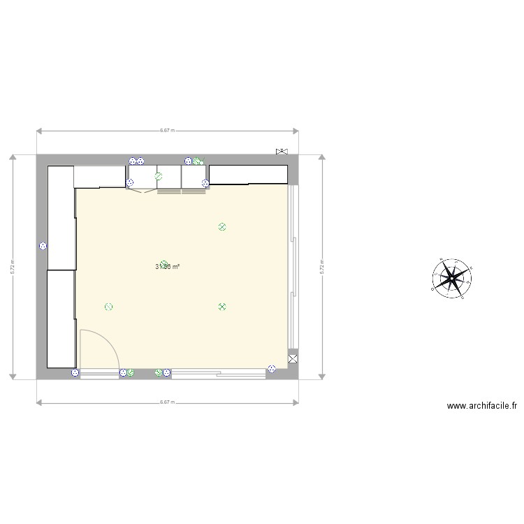 garage. Plan de 0 pièce et 0 m2