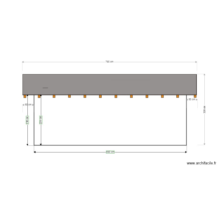 Garage Façade SUD. Plan de 0 pièce et 0 m2