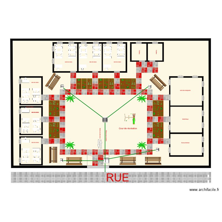  école élémentaire. Plan de 0 pièce et 0 m2