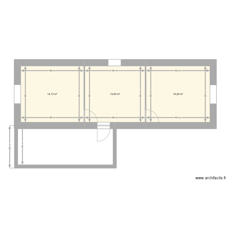 Plan étage cotations. Plan de 0 pièce et 0 m2