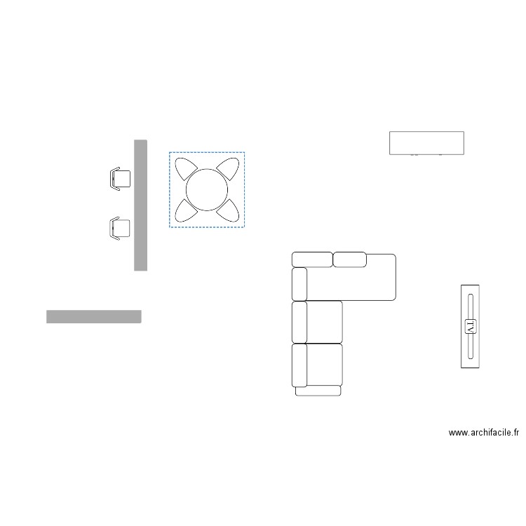 salon. Plan de 0 pièce et 0 m2