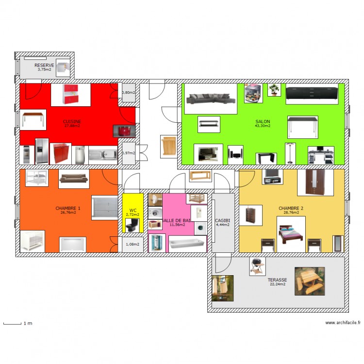 Apparetement Melisande. Plan de 0 pièce et 0 m2