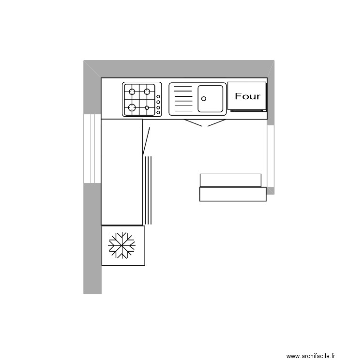 Projet cuisine. Plan de 0 pièce et 0 m2