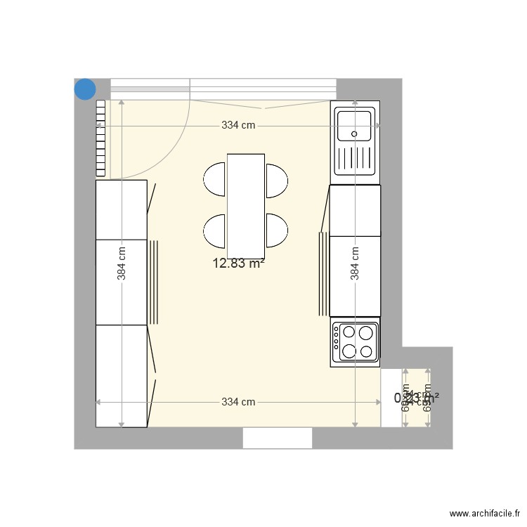 Cuisine CSA2. Plan de 0 pièce et 0 m2