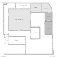 plan de masse maison avec appenti et ancien cabanon 