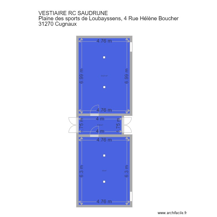 la saudrune. Plan de 0 pièce et 0 m2