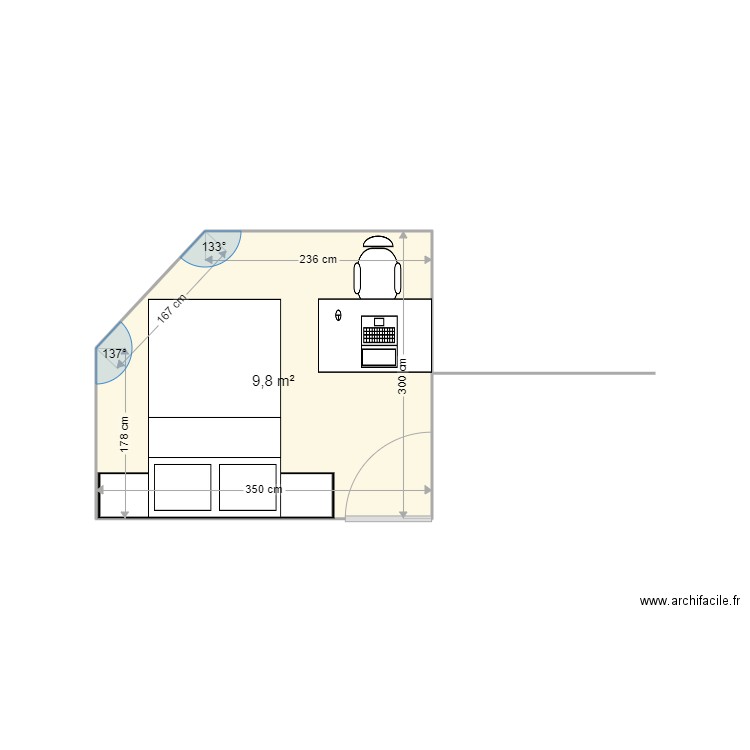 chambre teyo. Plan de 0 pièce et 0 m2