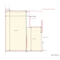 RDC 1 plan avec metre carre